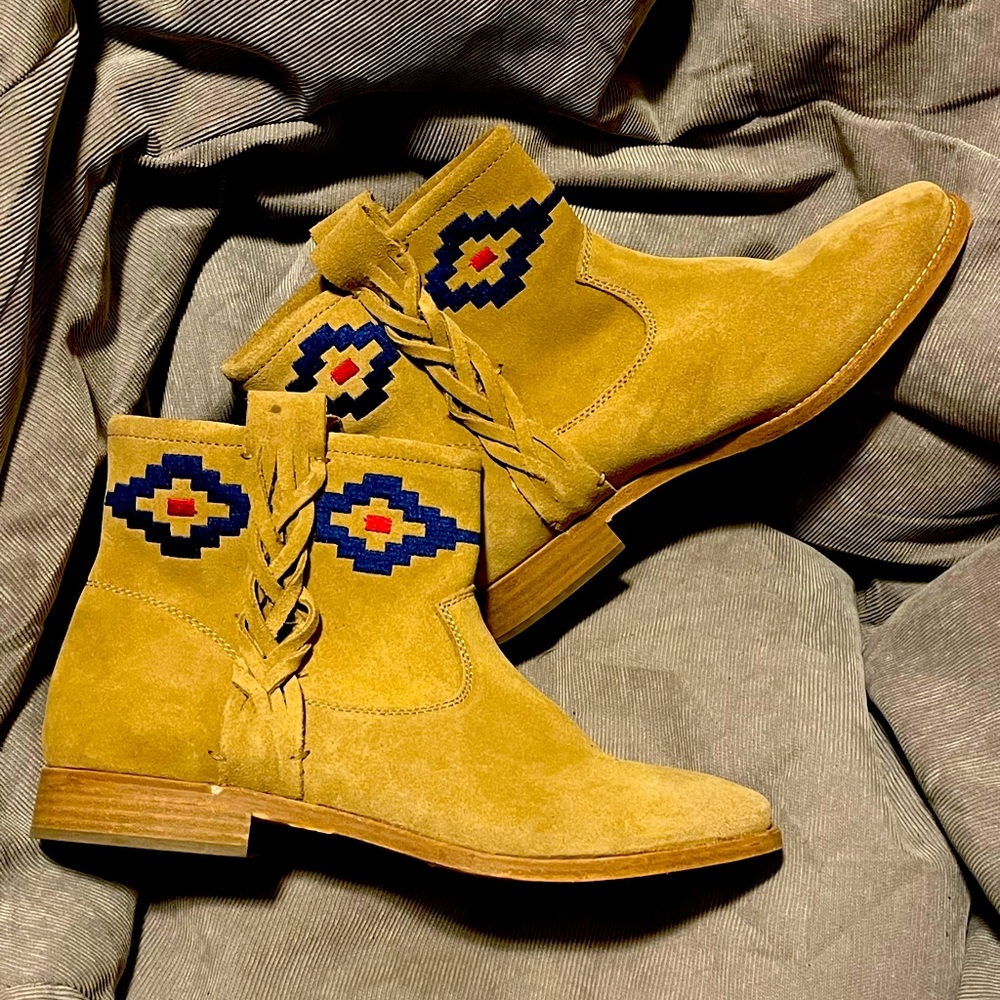 Soludos Aztec print ankle boots